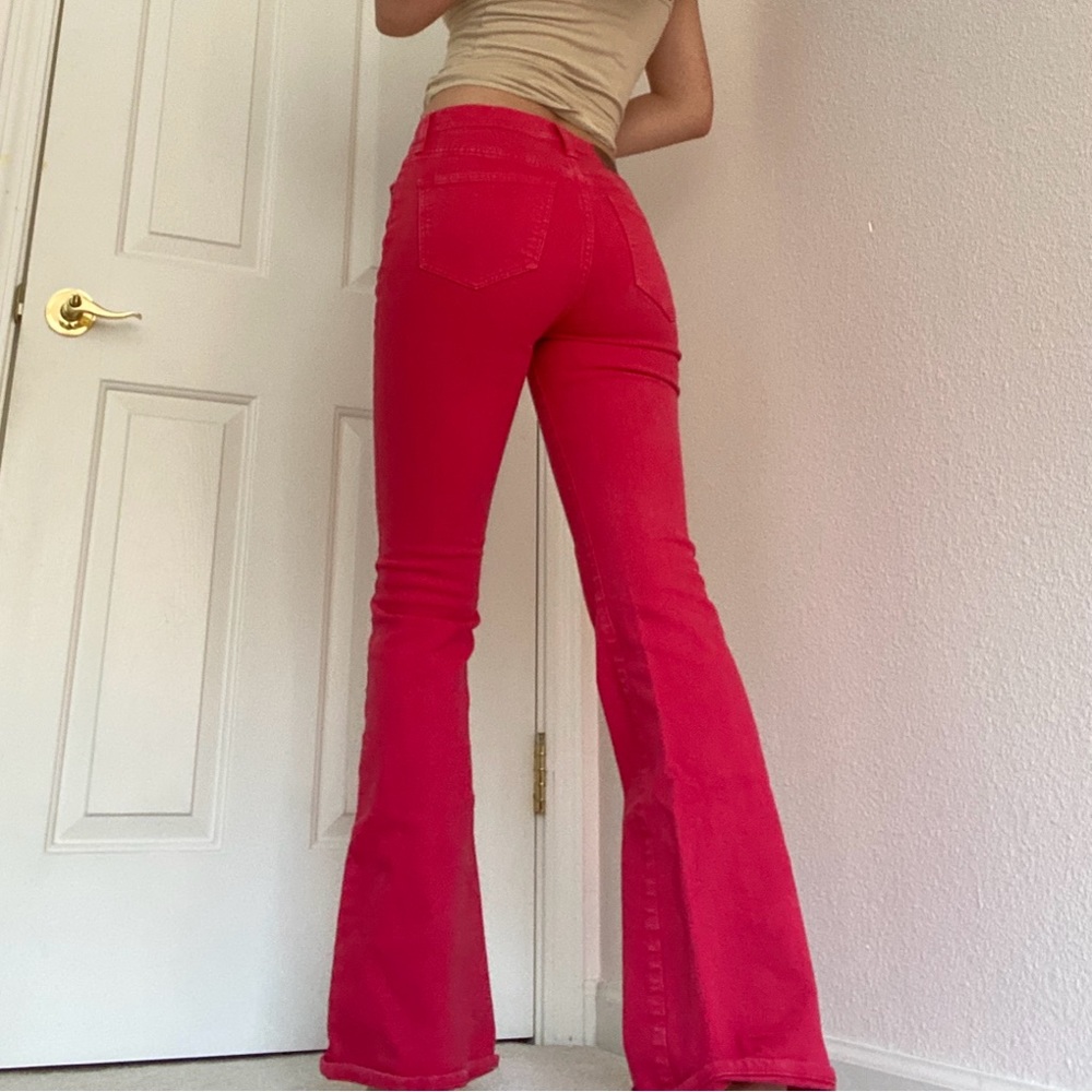 Madewell flea market flare jeans in red